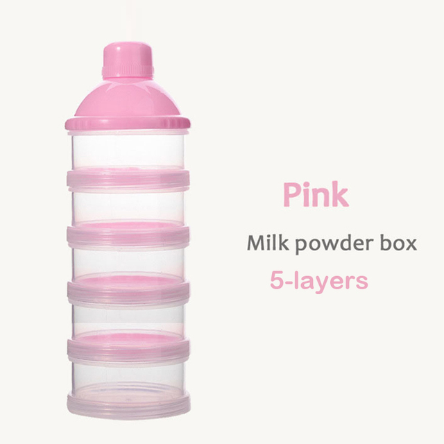 Portable Milk Powder Formula Dispenser Food Container Storage Feeding Boxes for Baby Kids Toddler 4/5 Grid Baby Food Storage Box