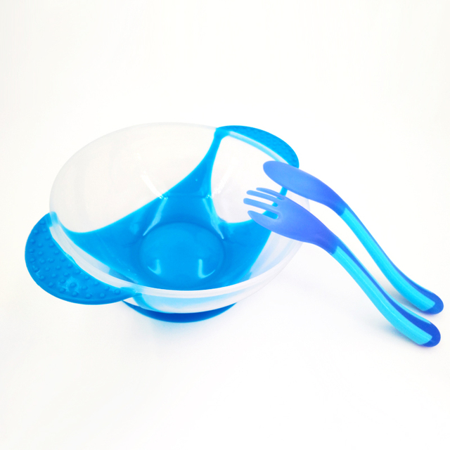 Baby Dish Set Training Bowl Spoon Cutlery Set Dinner Bowl Learning Dishes With Suction Cup Children Training Dinnerware