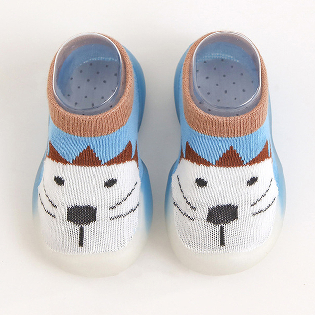 Unisex Baby Girls Boys Cute Cartoon Non-slip Cotton Toddler Floor Socks Animal Pattern First Walker Shoes For Newborns