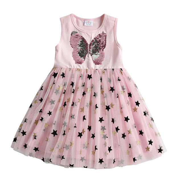 DXTON New Girls Dresses Summer Bow Tutu Princess Dress for Kids V-neck Wedding Party Girls Costumes Elegant Girls Dress 3-8y