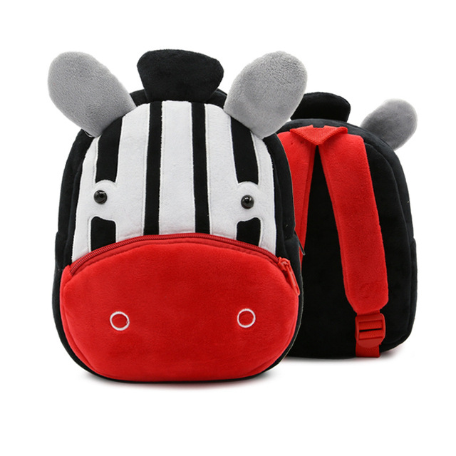 Fashion Children's School Bags 3D Cartoon Print Plush Kids Backpack Kindergarten Boys and Girls School Bags Mini Backpack Book Bag