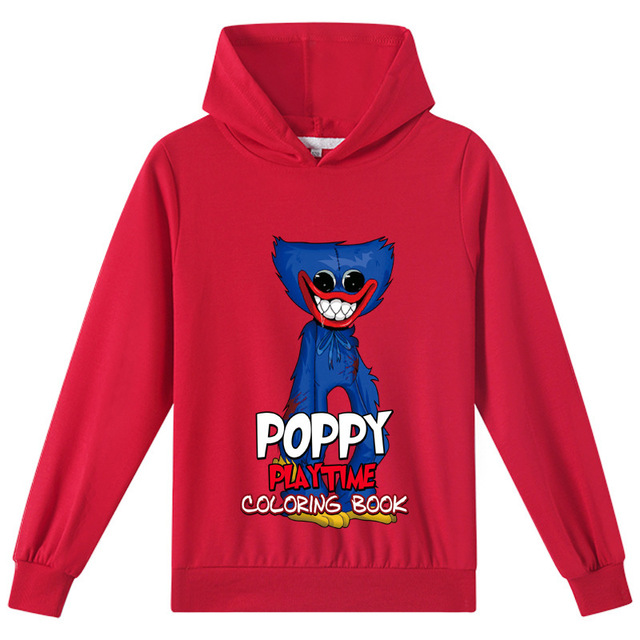 Casey Messi Poppy Play Costume Kids Pullover Hooded Boys Fashion Harajuku Scary Heji Yuuji Sweatshirt Girls Horror Clothes