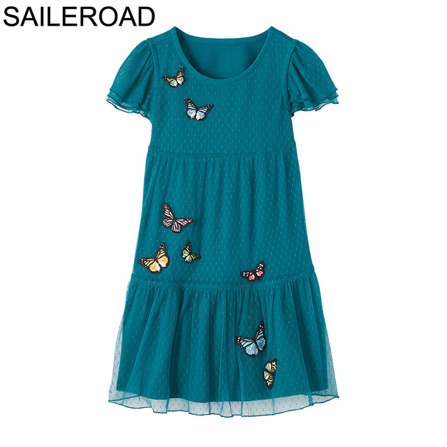 Glieroad 2-8 Years Baby Girls Cute Unicorn Princess Dress Girl Summer Short Sleeve Dresses Kids Clothes Children Suits