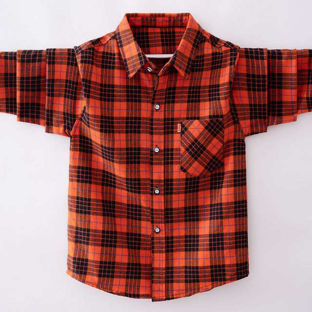 2022 New High Quality Boys Casual Long Sleeve Plaid Button Down Shirt Classic Casual Shirt For Kids (6-16 Years)