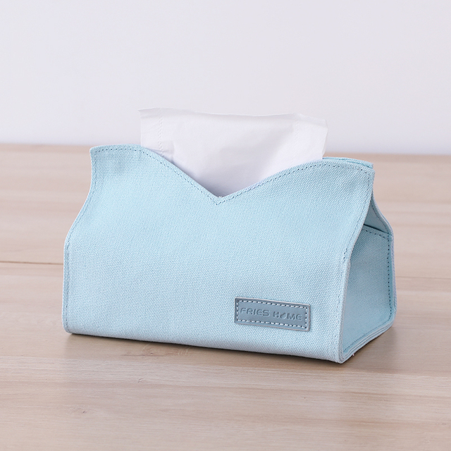 Cotton Canvas Simple Tissue Box Living Room Pumping Tissue Box Car Towel Napkin Paper Holder Pouch Chic Table Home Decor