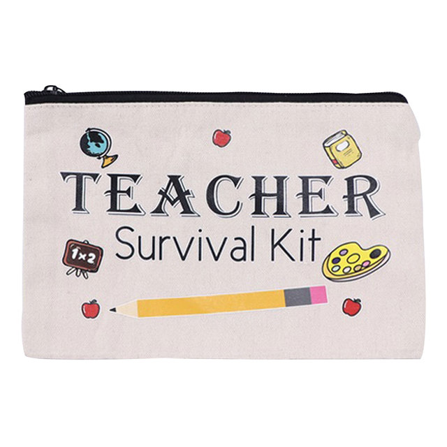 Female cosmetic Toiletry Bag Teacher Appreciation Gifts Teacher Makeup Bag Fashion Cosmetic Pouch Pencil Bag Printing Swanky Bag