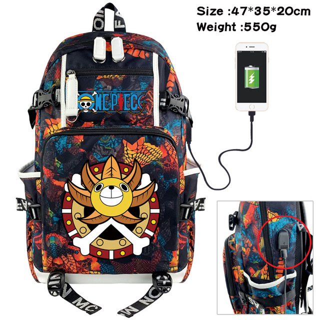 Anime Luffy Backpack Chopper Cartoon Large Capacity School Bag Fashion Multifunctional Laptop Backpack Travel Bag