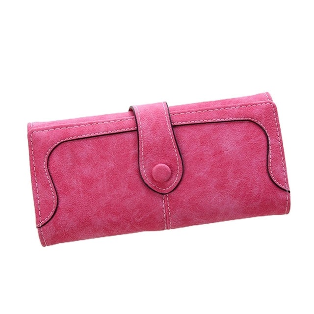 Women's PU Leather Long Clutch Matte Wallet Fashion Lady Multi-pocket Phone Card Holder Wallet Female Casual Solid Handbag Wallet