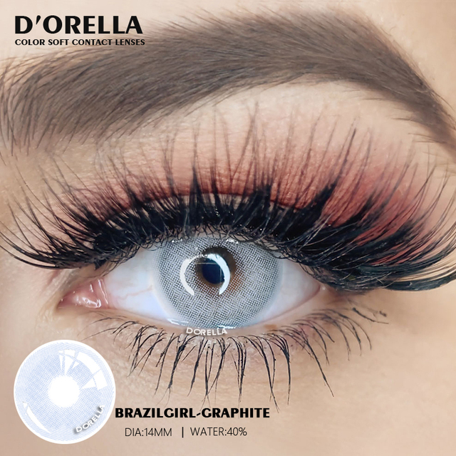 D'ORELLA 1 Pair (2pcs) Natural Color Lenses Eyes Annual Color Contact Lenses For Eyes Beauty Contact Lenses Eye Cosmetic Colored Lenses