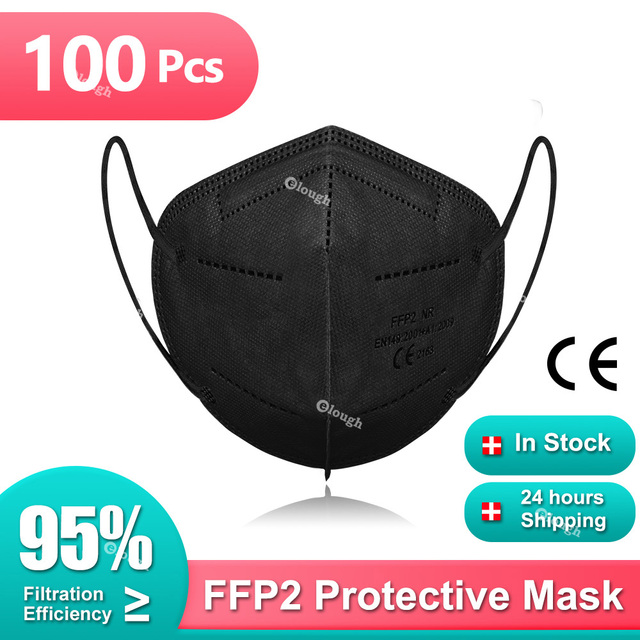 FFP2 أقنعة KN95 Mascarillas هومولوكادا 5 طبقات ffp2fan CE قناع الجهاز التنفسي FPP2 قناع وجه واقي KN 95 Masque الكبار