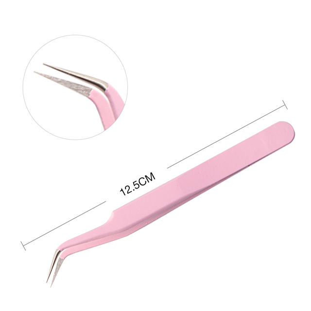 Colorful Anti-static Tweezers For Eyelash Extension Eyebrow Stainless Steel Beauty Set Precision Tweezers Beauty Kit Repair Tools