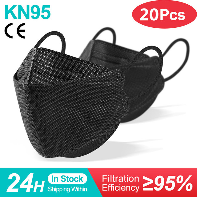 FFP2 Fish Mask KN95 Face Masks CE Protective Breathing Filter Adult fpp2mascarillas kn95 fish mask ffp2dust mask ffp2