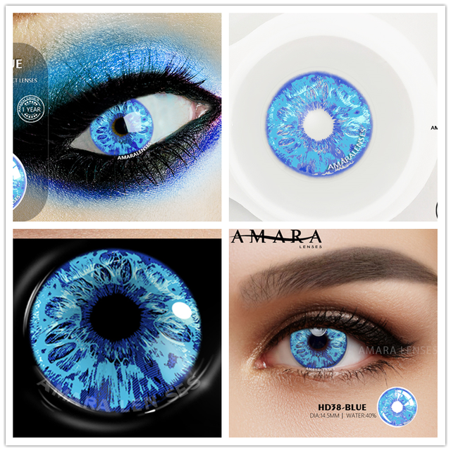 AMARA 2pcsCosplay Anime Eyes Lenses for Eyes AYY Series Makeup Sharingan Beauty Contact Lenses Eye Cosmetic Color Lens Eyes