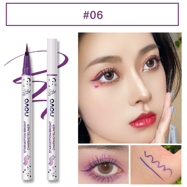 8 Colors New Waterproof Long Lasting Eyeliner Colorful Matte Liquid Eyeliner Pencil Pigment Party Permanent Natural