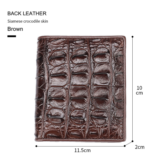 Men's wallet genuine crocodile skin short slim wallet 2022 special sale fashion brand bifold wallets male gifts