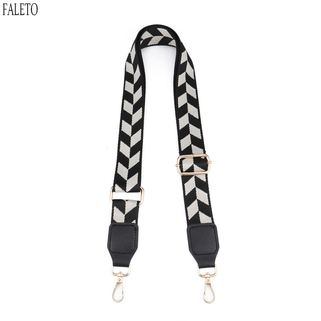 Faleto Polyester Purse Wide Shoulder Strap Replacement Adjustable Strap Fashion Crossbody Handbag Bucket Bag Straps Unisex