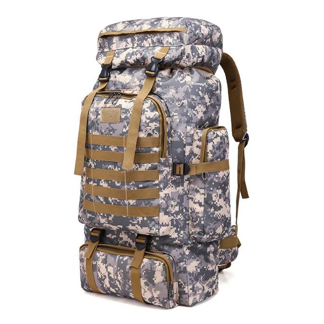 80L Outdoor Sports Tactical Backpack Large Capacity Oxford Fabric Waterproof Men Camping Hiking Hunting Bag Travel Bag