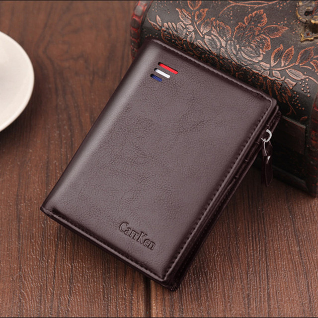 Baellerry Short Men Wallets New Fashion Card Holder Multifunction Organ Leather Wallet Male Zipper Wallet With Coin Pocket