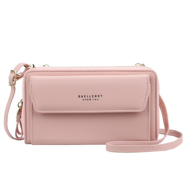 Designer Women Shoulder Bag Leather Wallet Women Wallet Double Zippers Female Clutch Wallet Crossbody Bag For Lady Bolsa Feminina