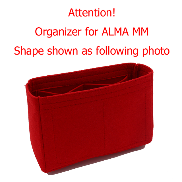 For Alma BB Bag Insert Organizer Makeup Mini Handbag Organize Inner Purse Portable Cosmetic bing Shell Bag Organizer Christmas