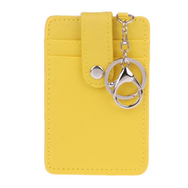 Women Mini Card Holder Portable ID Card Holder Card Cover Desk Work Keychain Keychain Tool