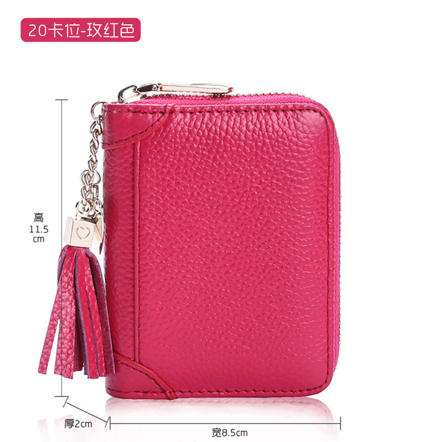 Fashion Card Bag Women Men Credit Card Holder Genuine Leather Large Capacity Business ID Holders Organizer 20 Bits/40bits/60pcs