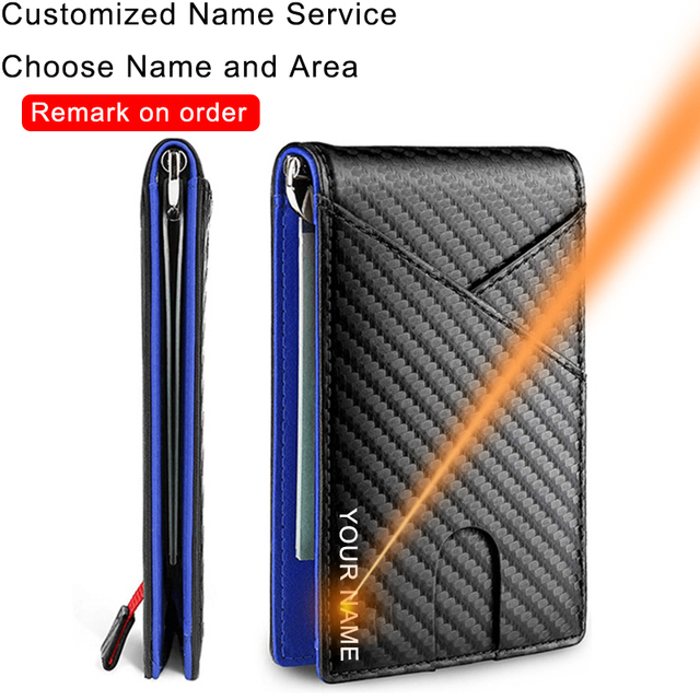 DIENQI Carbon Fiber RFID Men Wallets Money Bag Slim Thin Card Wallet Men Luxury Male Small Short Wallet Bi-fold Vallet Billfold