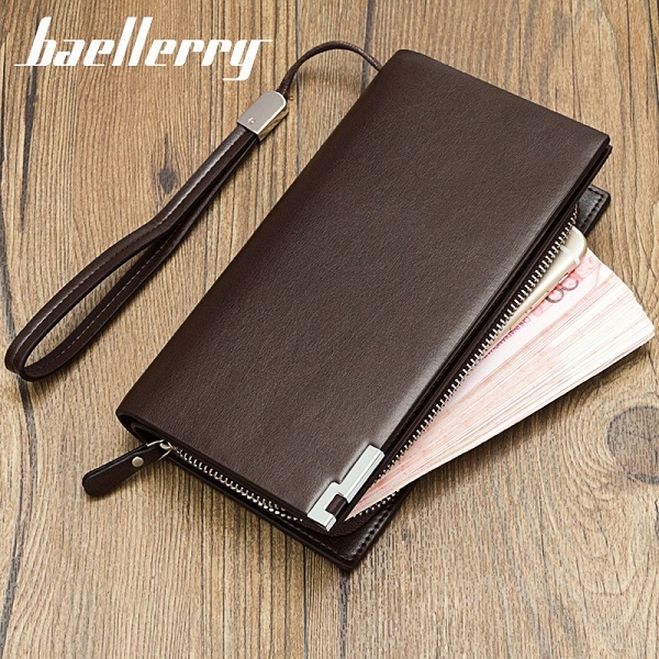 Baellerry Wallets Fashion Clutch Male Wallet Men Wristlet Men Clutch Bags Coin Purse Men Wallet Leather Male Wallet portemonnee