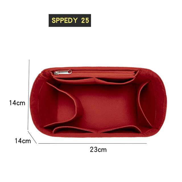 Felt Insert Bag Fit For Speedy 16 20 25 30 35 Women Bag Female Organizer For Cosmetic Pocket Mirror Keep Shape Improve Inner Space