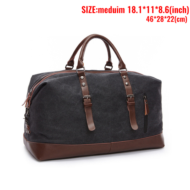 MARKROYAL Canvas Leather Men Travel Bags Carry On Luggage Bag Men Duffel Bag Handbag Large Travel Shopping Bag Weekend Bag Dropshipping