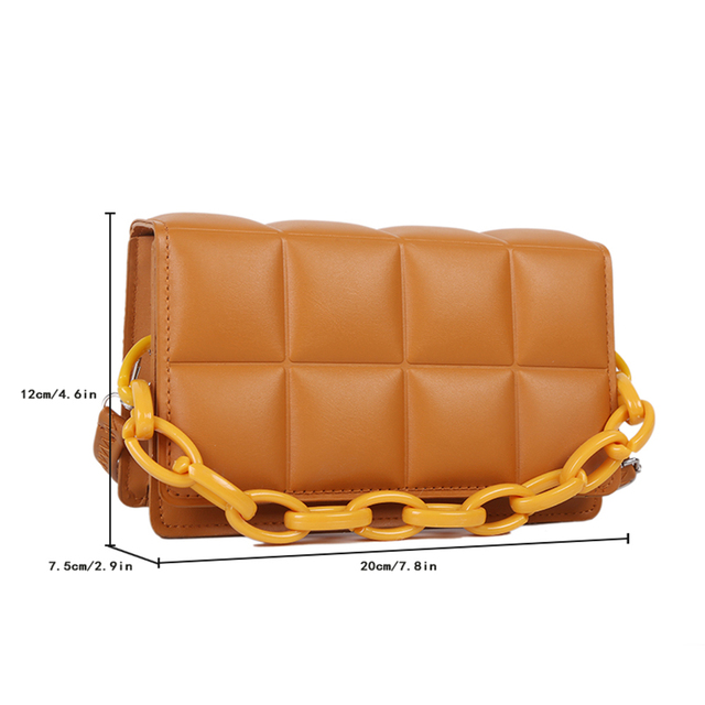 Women Shoulder Bags Fashion PU Leather Underarm Bags Pure Color All-Match Lattice Style Shopping Bags Designer Clutch