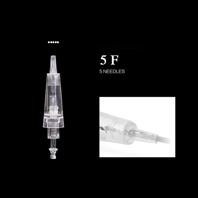 50pcs Disposable Cartridge Needles Permanent Makeup Bayonet Tattoo Gun 1RL/3RL/5RL for Eyebrow/Lip/Eyeliner Digital Machine