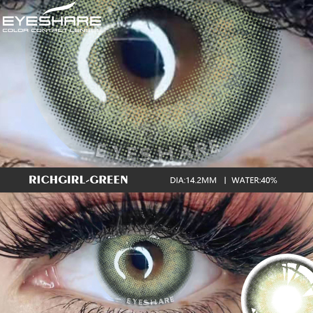 EYESHARE Eye Contact Lenses 2pcs/pair Household GlassBall Colored Contact Lenses Eye Cosmetic Colored Contact Lenses Beauty Eye Makeup