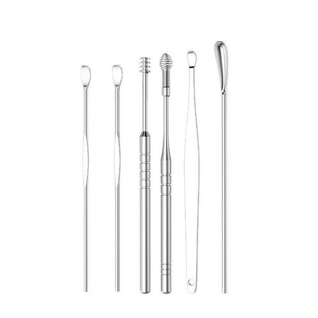 6pcs/set Ear Cleaner Ear Wax Removal Tool Through Ear Stick Earwax Remover Cleanser Spoon Cheap For 1 Cleaning Your Ears Kit