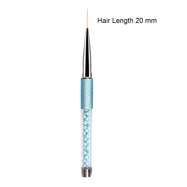 5/7/9/11/14/20mm Nail Art Liner Brushes for Manicure Acrylic Thin Line Flower Design Drawing Pen UV Gel Brush Painting Tools