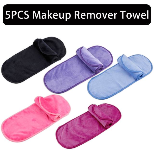 2/5/10pcs Makeup Remover Towel Microfiber Reusable Makeup Cloth Pads Women Face Facial Cleaning Towel Beauty Women Makeup Tools