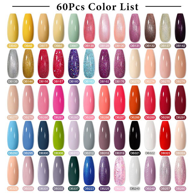 Mtssii 24/25/40/60pcs Gel Nail Polish Set Color Gel Semi Permanent UV Led Varnish Nail Art Design Soak Off Gel Set Nail Gel Set