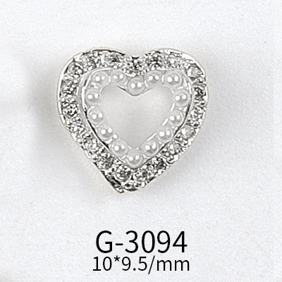 Net Red Nail Art Zircon Love Jewelry Series Candy Love LOVE Double Layer Three-dimensional Love Preservation G-3089