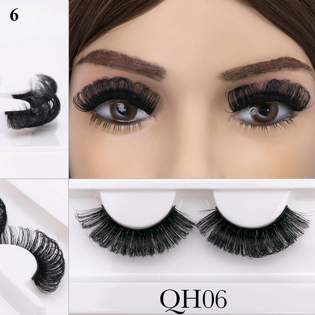 1pairs 8-20mm False Eyelashes Russia Curl Lashes DD Volume Handmade Thick Mink Eyelashes Full Strip Lashes Cruelty Free Cilios