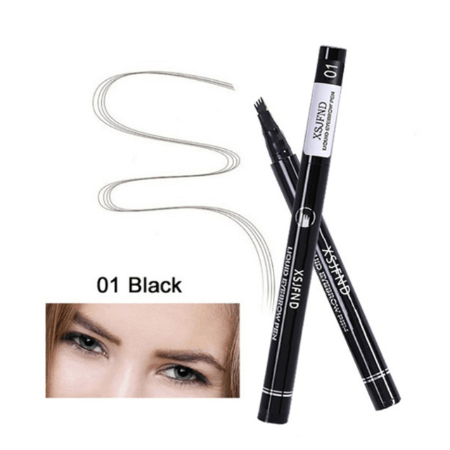 Four Heads Eyebrow Pencil Waterproof Sweat-proof Liquid Eyebrow Pencil Non-fading 4-fork Eyebrow Pencil Makeup TSLM1