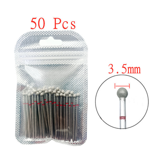 50pcs/set Nail Drill Bit Set Cutter Dental Diamond Grinding Polish Burs Dental Lab Polisher 2.35mm Shank Nail Tools