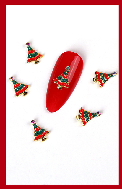 Nails Diamond Nail Art Jewelry Diamond Zircon Christmas Elk Santa Snowflake Bell Decoration