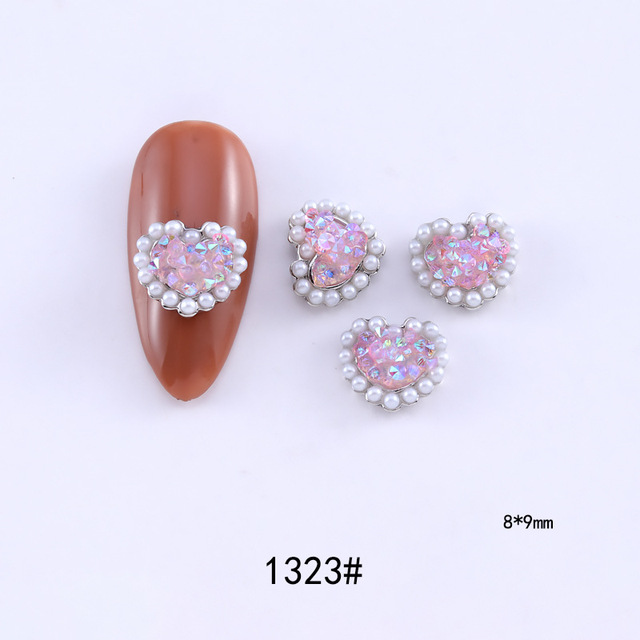 love bead nail art jewelry super flash full rhinestone zircon alloy 3d all-match nail