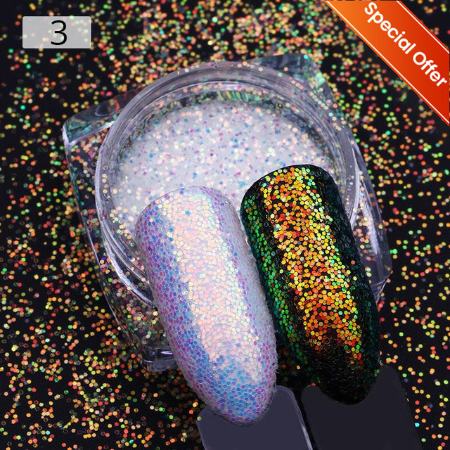 1 Box Nail Chips Sequins Paillette Crystal Nail Glitter Shining Pigment Dust Powder Nail Decoration Manicure Holographic Power