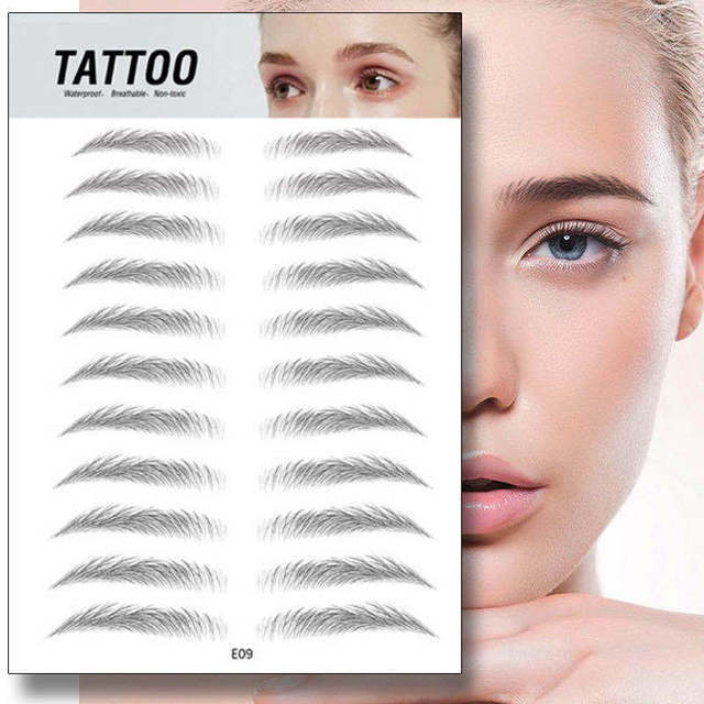 O.TW O.O 3D Simulation Eyebrow Stickers Waterproof Like Eyebrow Hair Makeup Easy to Wear Long Lasting Natural Eyebrows Tattoo Sticker