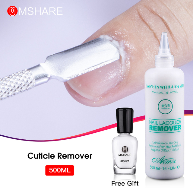 MSHARE 500ml Nail Cuticle Remover Gel Softener Oil Liquid for Dead Skin Nails Manicure Treatments Nail Care