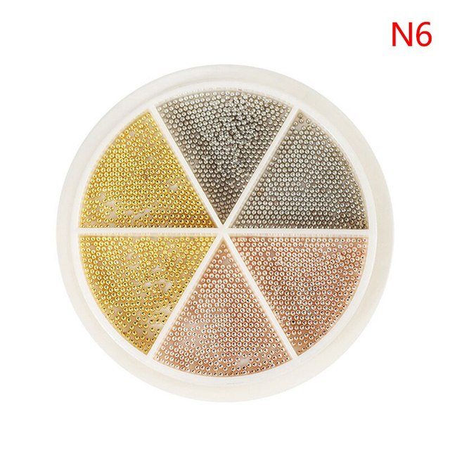 Nail Art Small Hard Caviar Beads Mix Size 3D Design Manicure Jewelry DIY Rhinestone Nail Decoration Crystal DIY Manicure Tools