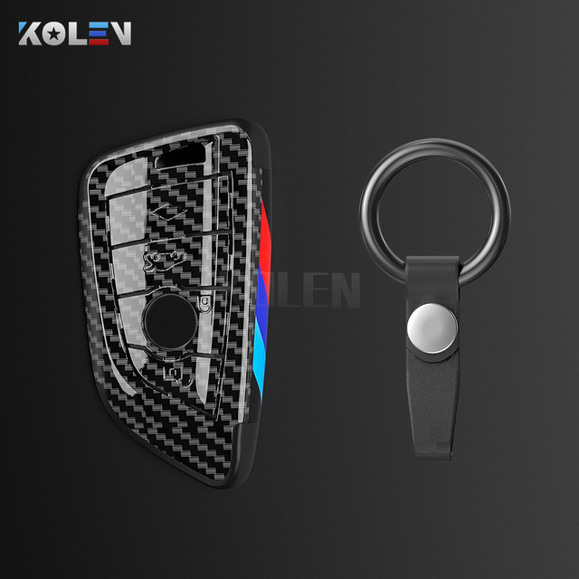 Carbon Fiber Car Remote Key Case Shell Cover Fob For BMW X3 X5 X6 F30 F34 E60 E90 F10 E34 E36 F20 G30 F15 F16 1 2 3 4 5 7 Series