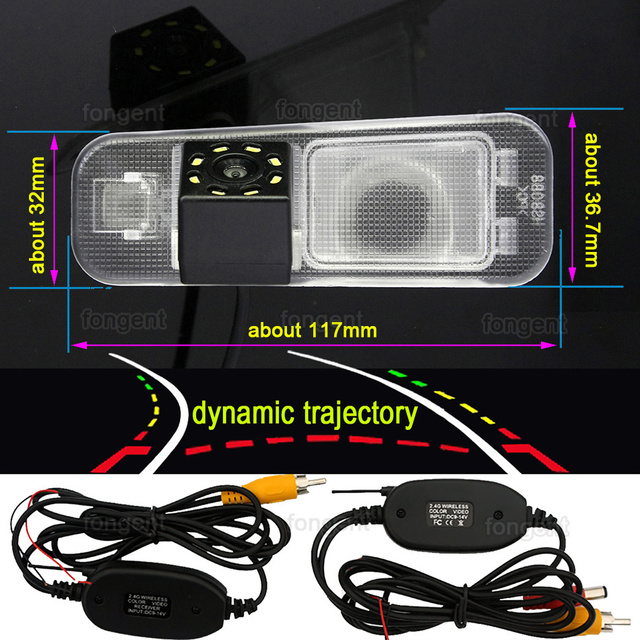 4 8 12 LED Car Night Vision HD Backup Waterproof Camera Rear View Camera For Kia K2 Rio 3 UB Pride Sedan 2010-2016 Accessories