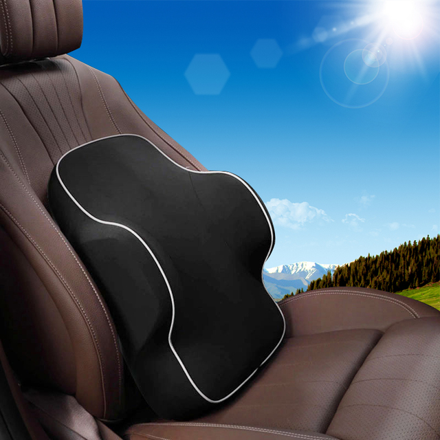 Car Neck Pillow Neck Pillow Lumbar Support Back Cushion Set Erognomic Design Fit Muscle Pain/Stress Relief for Car Seat